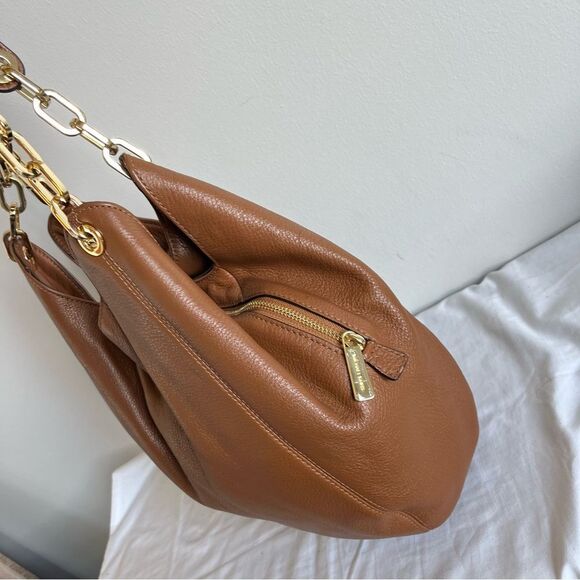 MICHAEL KORS Acorn Shoulder Bag Lillie Fulton Tote Raven Ciara Leather - Picture 11 of 14